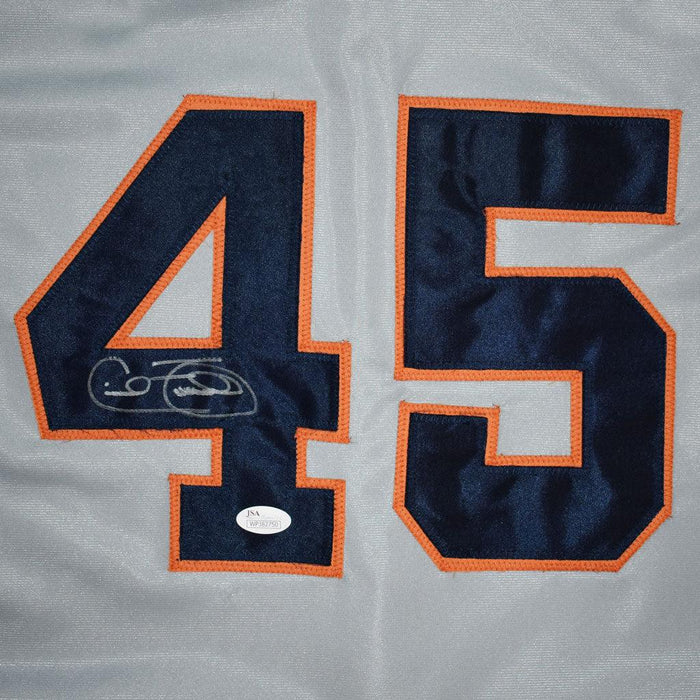 Cecil Fielder Signed Detroit Grey Baseball Jersey (JSA) - RSA