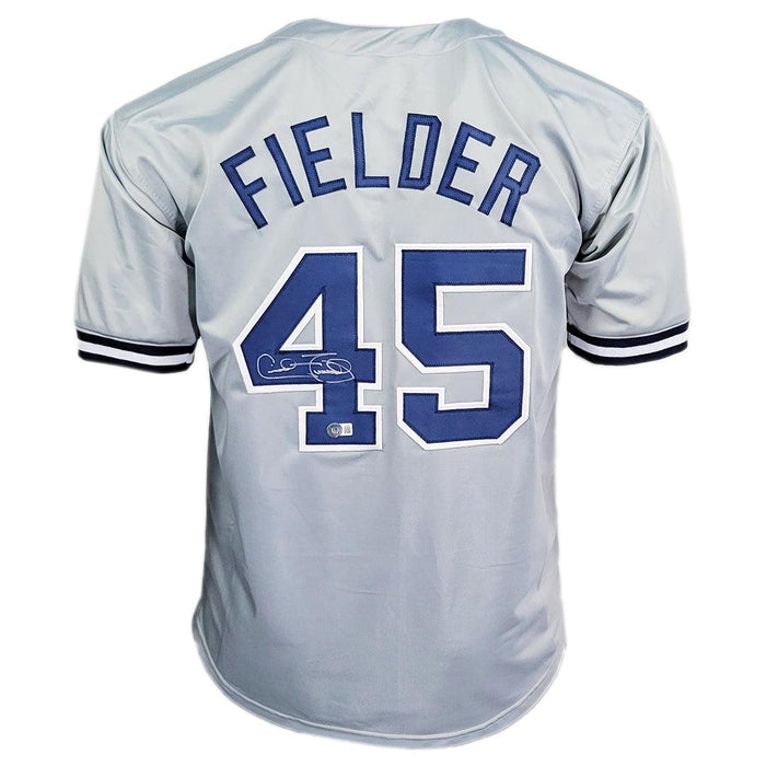Cecil Fielder Signed New York Grey Baseball Jersey (JSA) - RSA