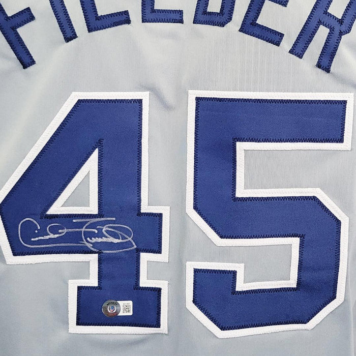 Cecil Fielder Signed New York Grey Baseball Jersey (JSA) - RSA