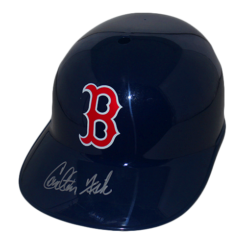 Carlton Fisk Autographed Boston Red Sox Full Size Souvenir Baseball Batting Helmet (JSA) - RSA
