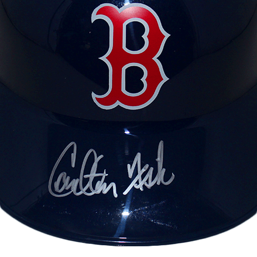 Carlton Fisk Autographed Boston Red Sox Full Size Souvenir Baseball Batting Helmet (JSA) - RSA