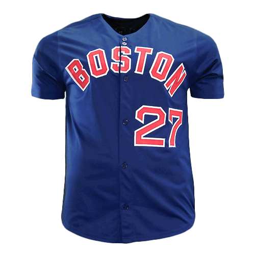 Carlton Fisk Signed Boston Pro Style Navy Baseball Jersey (JSA) - RSA