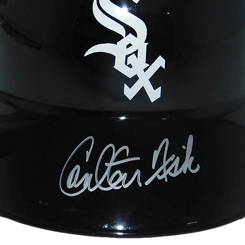 Carlton Fisk Signed Chicago White Sox Souvenir Baseball Helmet (JSA) - RSA