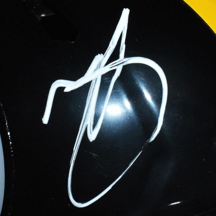 Minkah Fitzpatrick Signed White Ink Pittsburgh Steelers Speed Mini Replica Black Football Helmet (JSA) - RSA
