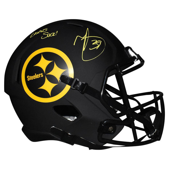 Minkah Fitzpatrick Signed Inscribed Ravens Suck Pittsburgh Steelers Eclipse Speed Full-Size Replica Football Helmet (JSA) - RSA