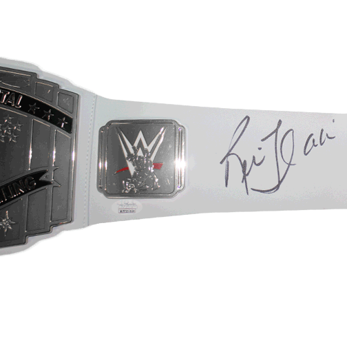 Ric Flair Autographed Championship Replica Pro Wrestling Belt (JSA) White - RSA