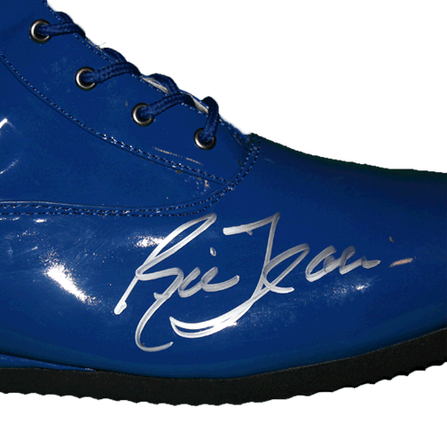 Ric Flair Autographed Blue Pro Wrestling Full Size Boot (JSA) - RSA