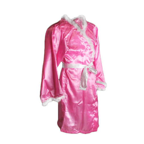 Ric Flair Autographed Pink Pro Wrestling Nature Boy Robe (JSA) 16X Inscription Included! - RSA