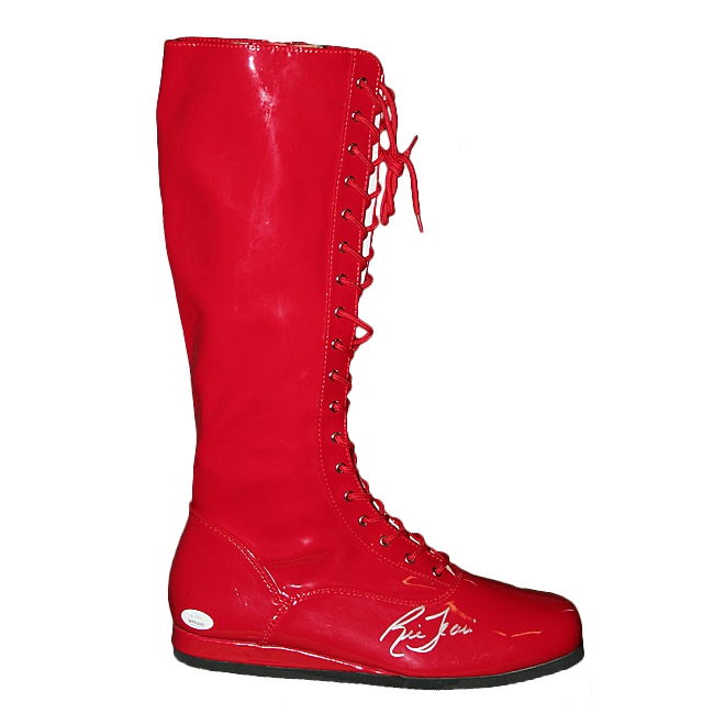 Ric Flair Autographed Wrestling Boot Red (JSA) - RSA