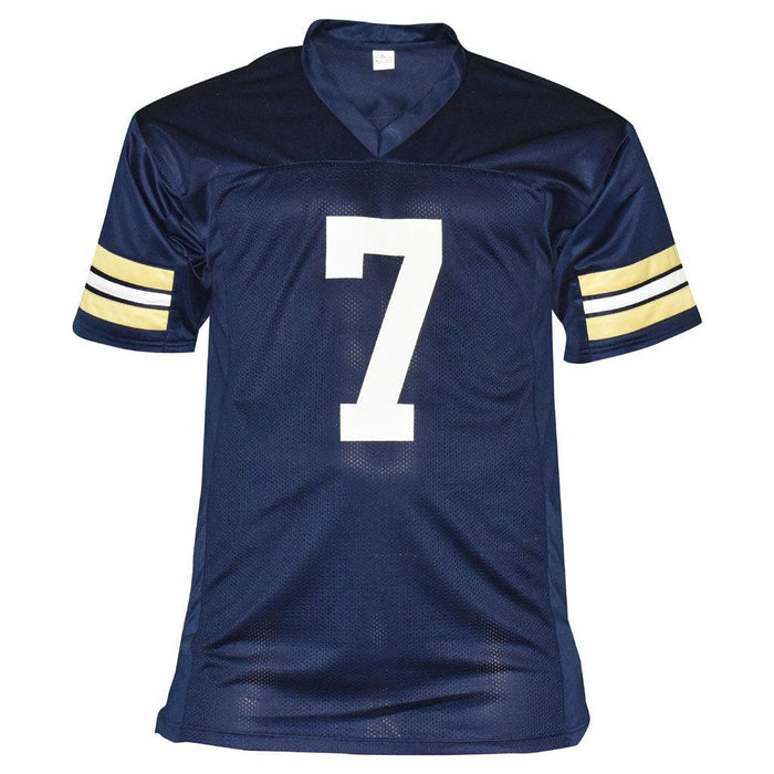 Isaiah Foskey Signed Notre Dame College Blue Football Jersey (JSA) - RSA