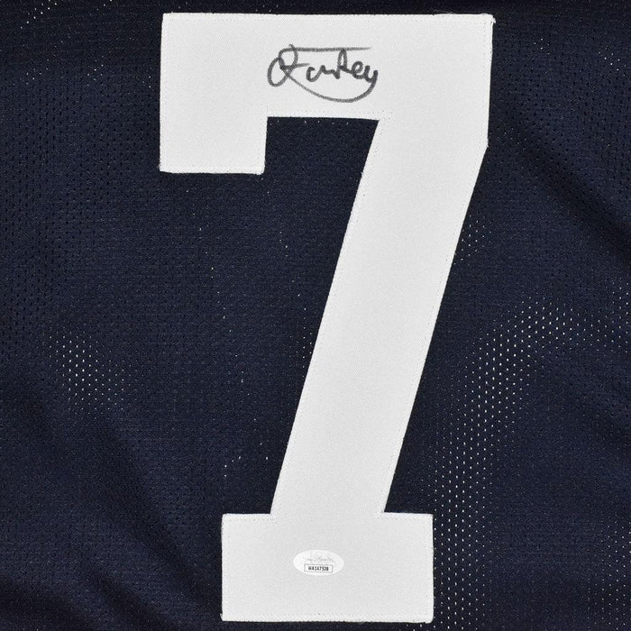 Isaiah Foskey Signed Notre Dame College Blue Football Jersey (JSA) - RSA