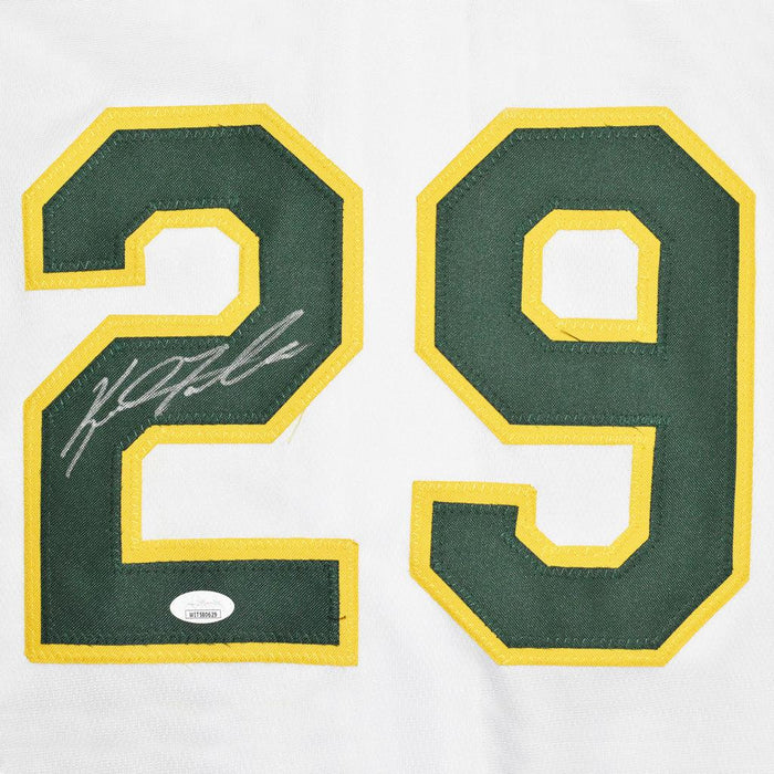 Keith Foulke Signed Oakland White Baseball Jersey (JSA) - RSA