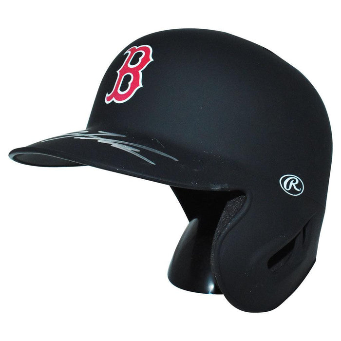 Keith Foulke Signed Boston Red Sox Matte Black Mini MLB Baseball Batting Helmet (JSA) - RSA