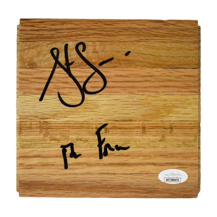 Steve Francis Signed The Franchise Inscription Wooden NBA Basketball Court Panel (JSA) - RSA