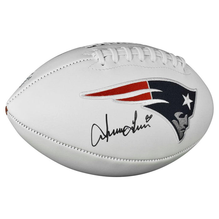 Irving Fryar Signed New England Patriots Official NFL Team Logo Football (JSA) - RSA