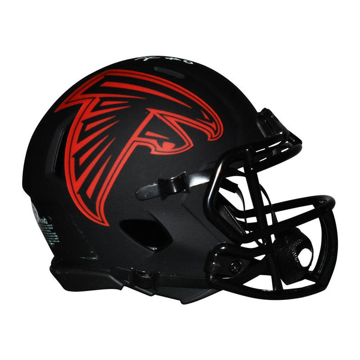 Russell Gage Signed Atlanta Falcons Eclipse Speed Mini Replica Football Helmet (Beckett) - RSA