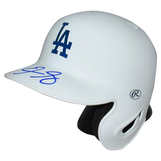 Eric Gagne Signed Los Angeles Dodgers Matte White Mini MLB Baseball Batting Helmet (JSA) - RSA