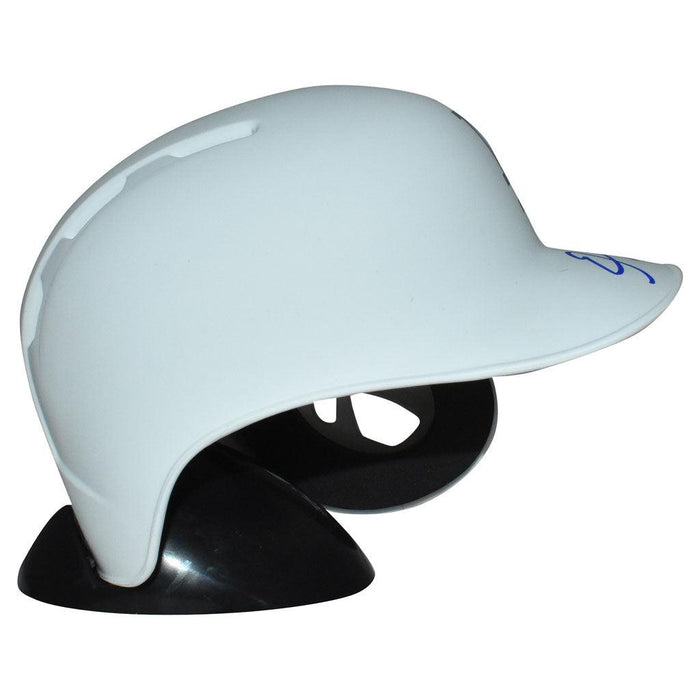 Eric Gagne Signed Los Angeles Dodgers Matte White Mini MLB Baseball Batting Helmet (JSA) - RSA