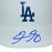 Eric Gagne Signed Los Angeles Dodgers Matte White Mini MLB Baseball Batting Helmet (JSA) - RSA