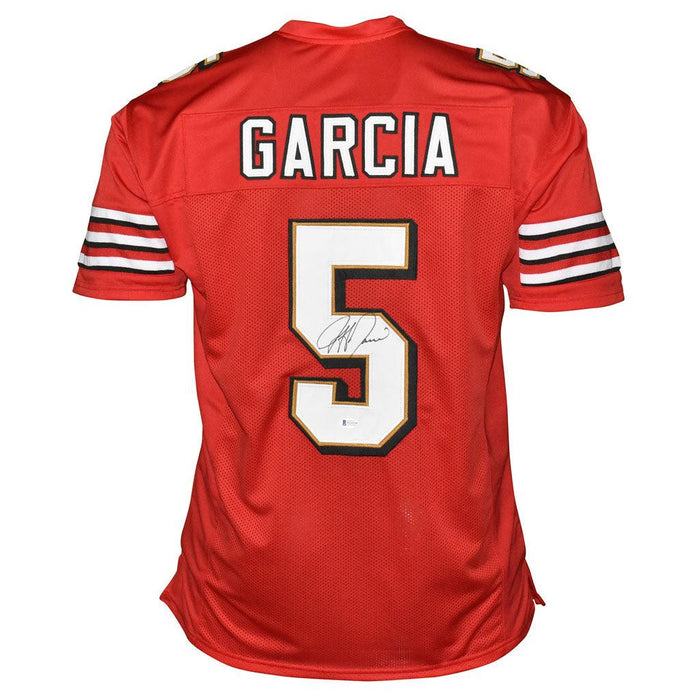 Jeff Garcia Signed San Francisco Pro Red Football Jersey (Beckett) - RSA