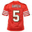 Jeff Garcia Signed San Francisco Red Football Jersey (JSA) - RSA