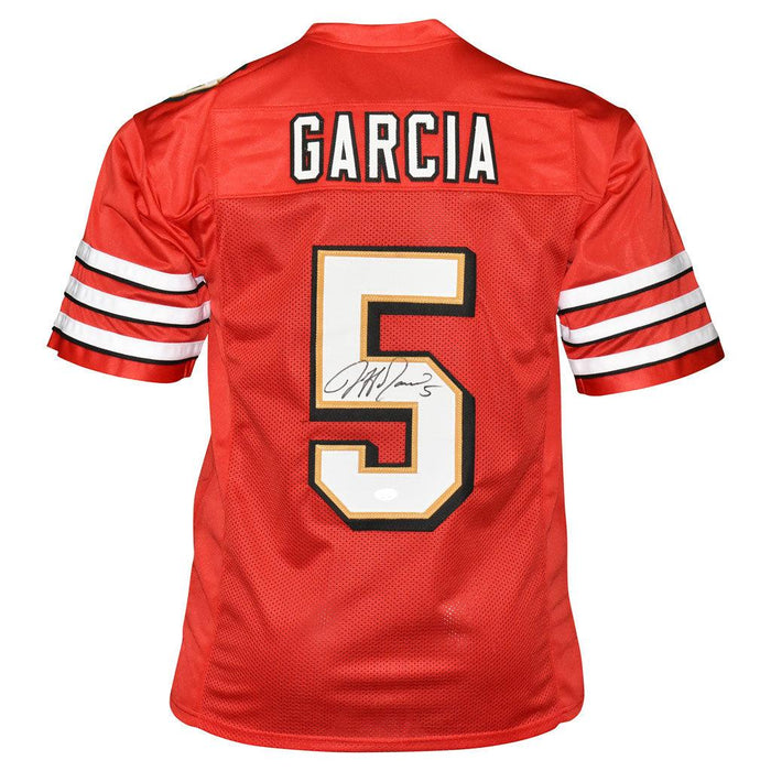 Jeff Garcia Signed San Francisco Red Football Jersey (JSA) - RSA
