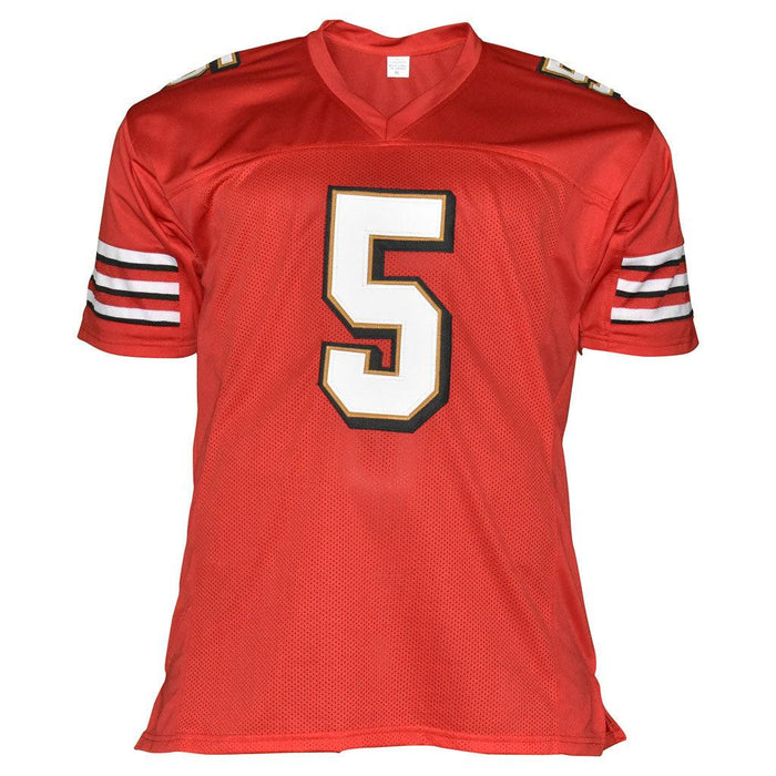 Jeff Garcia Signed San Francisco Pro Red Football Jersey (Beckett) - RSA
