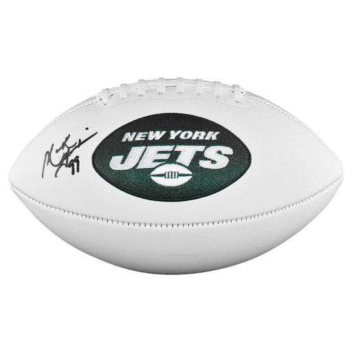 Mark Gastineau Signed New York Jets Official NFL Team Logo Football (JSA) - RSA