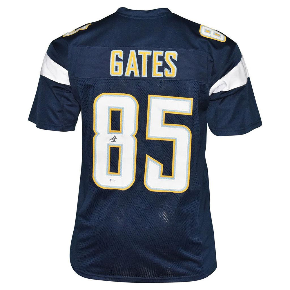 Antonio Gates Signed San Diego Blue Football Jersey (Beckett) - RSA