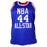 George Gervin Signed Iceman Inscription NBA All-Star Blue Basketball Jersey (JSA) - RSA