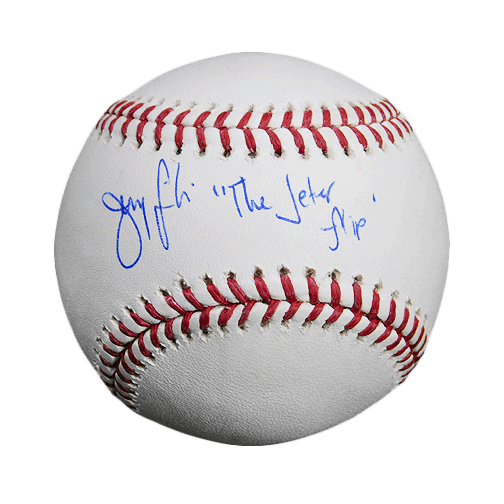 Jeremy Giambi Signed The Jeter Flip Rawlings Official MLB Baseball (PSA) - RSA