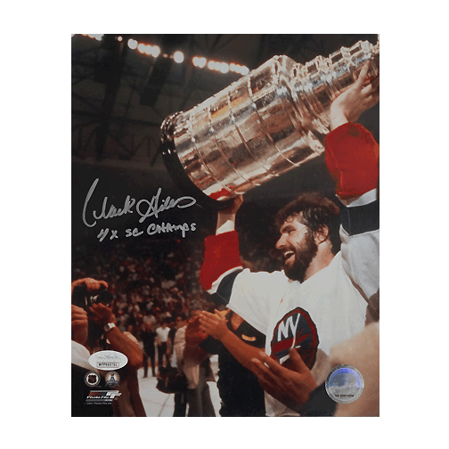 Clark Gillies Signed 4x SC Champions New York Islanders 8x10 Photo (JSA) - RSA
