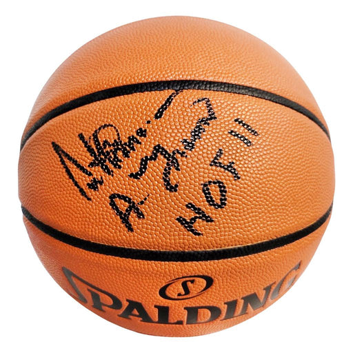 Artis Gilmore Signed A-Train & HOF 11 Inscription Spalding NBA Neverflat Series Basketball (JSA) - RSA