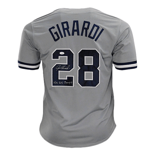 Joe Girardi Signed 4x WS Champs New York Grey Baseball Jersey (JSA) - RSA