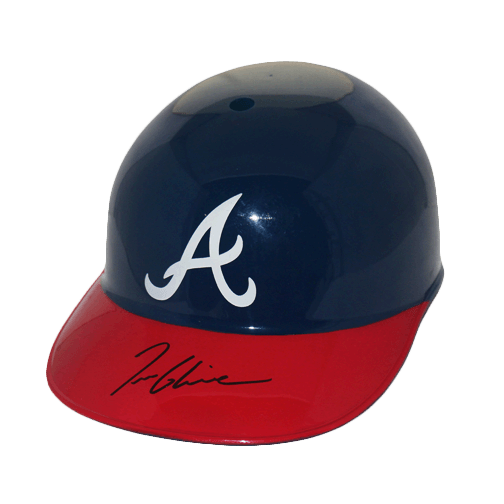 Tom Glavine Autographed Atlanta Braves Baseball Souvenir Batting Helmet Full Size Blue (JSA) - RSA