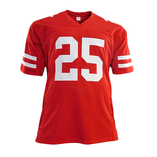 Melvin Gordon Signed College Stat Edition Football Jersey Red (Radtke-Gordon) - RSA
