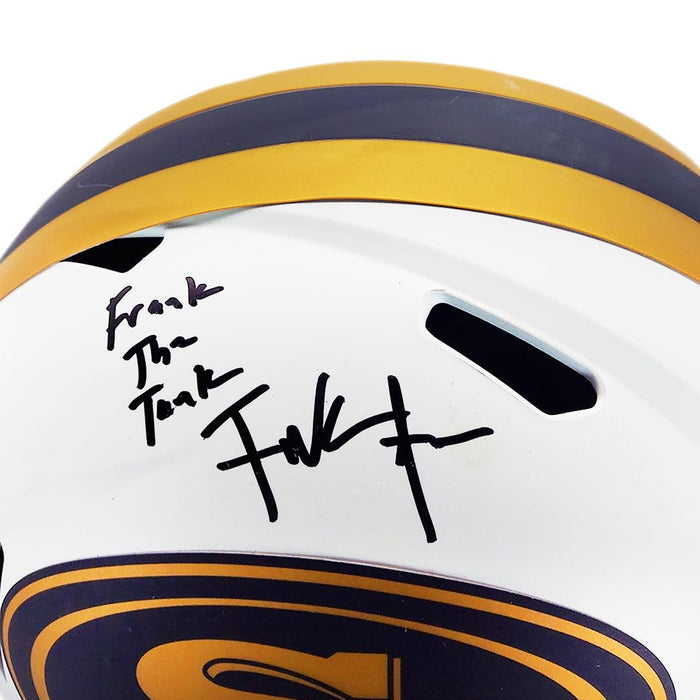 Frank Gore Signed Frank the Tank Inscription San Francisco 49ers Lunar Eclipse Speed Full-Size Replica Football Helmet (JSA) - RSA
