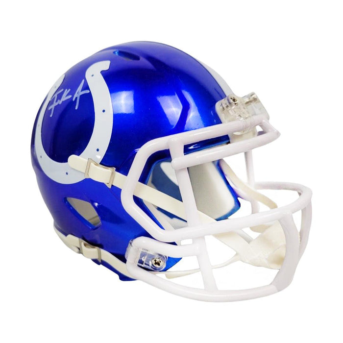 Frank Gore Signed Indianapolis Colts Flash Speed Mini Football Helmet (JSA) - RSA