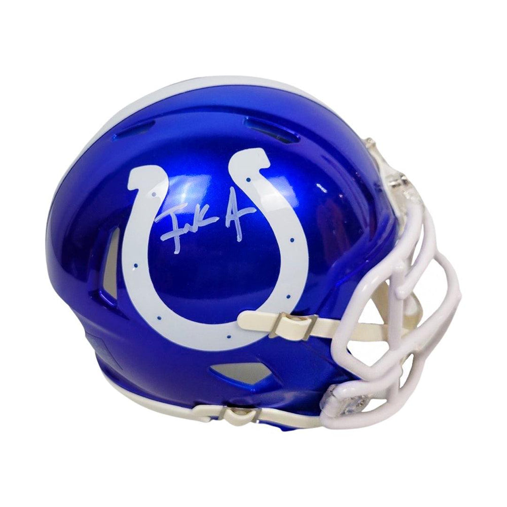 Frank Gore Signed Indianapolis Colts Flash Speed Mini Football Helmet (JSA) - RSA
