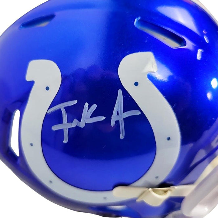 Frank Gore Signed Indianapolis Colts Flash Speed Mini Football Helmet (JSA) - RSA