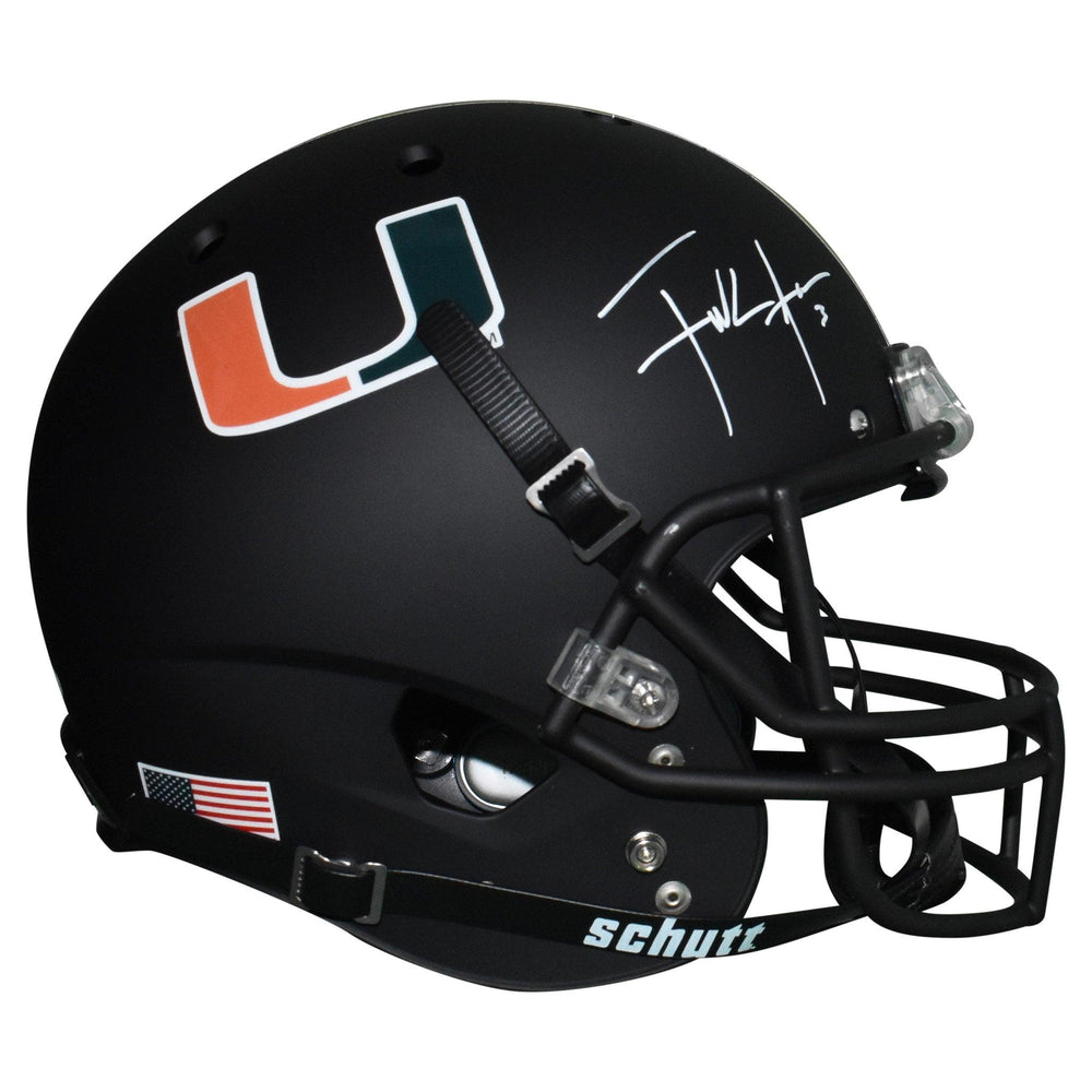 Frank Gore Signed Miami Hurricanes Full-Size Schutt Replica Football Helmet (JSA) - RSA