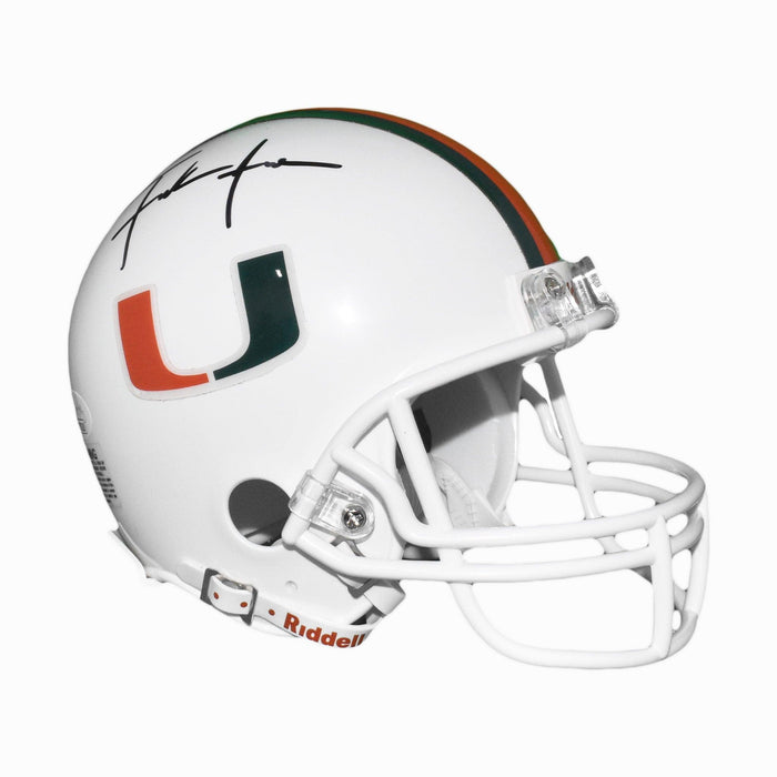 Frank Gore Signed Miami Hurricanes Mini Football Helmet (JSA) - RSA