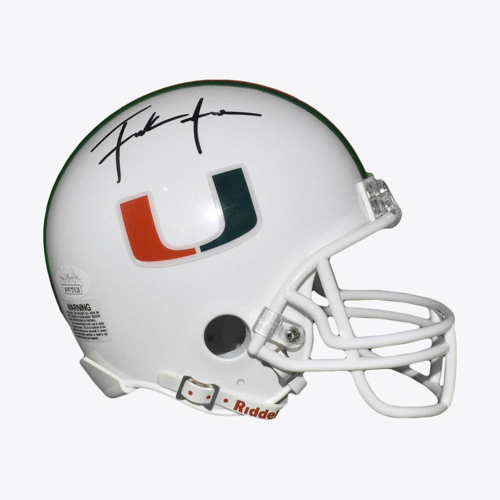 Frank Gore Signed Miami Hurricanes Mini Football Helmet (JSA) - RSA