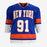 Butch Goring Signed 4x SC New York Blue Hockey Jersey (JSA) - RSA