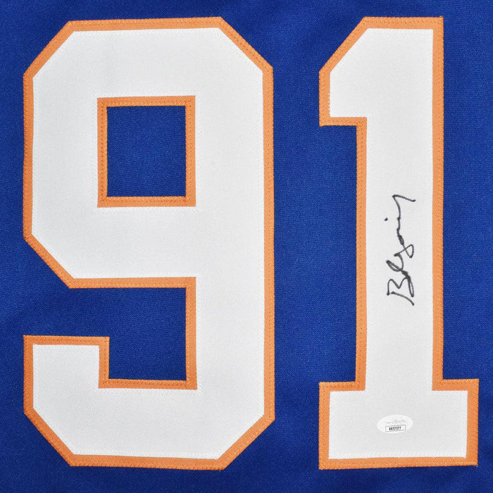 Butch Goring Signed New York Blue Hockey Jersey (JSA) - RSA