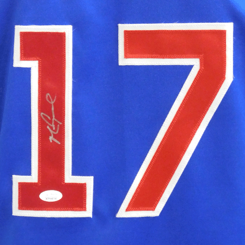 Mark Grace Throwback Autographed Pro Style Baseball Jersey Blue (JSA) - RSA
