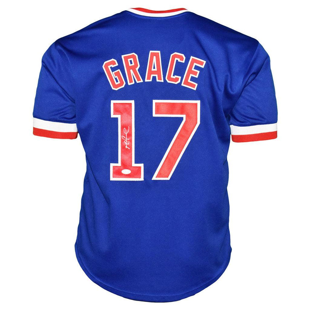 Mark Grace Signed Chicago Blue Baseball Jersey (JSA) - RSA