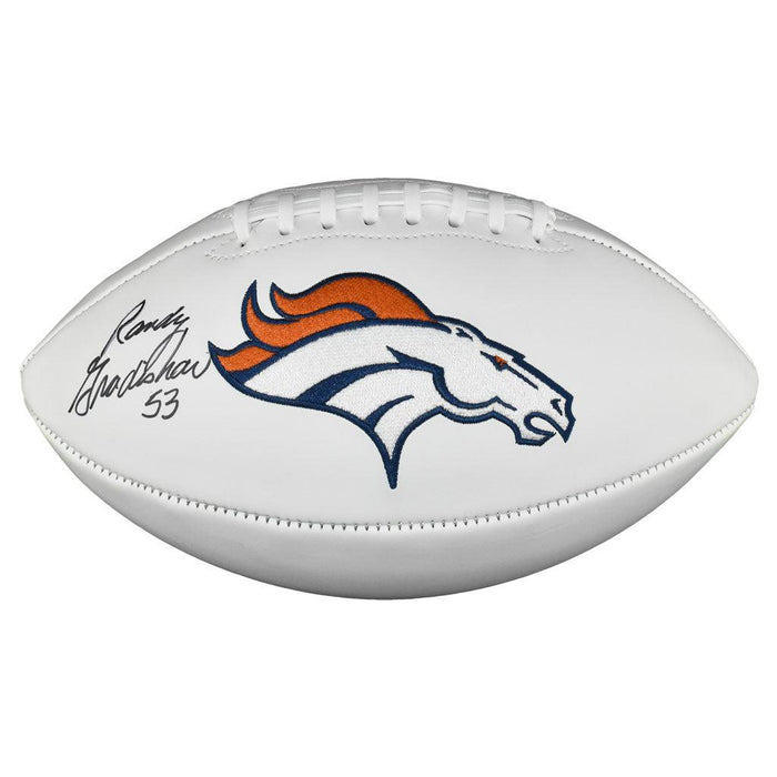 Randy Gradishar Signed Denver Broncos Official NFL Team Logo Football (JSA) - RSA