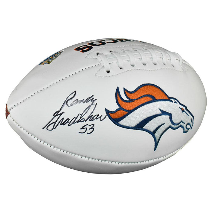 Randy Gradishar Signed Denver Broncos Official NFL Team Logo Football (JSA) - RSA