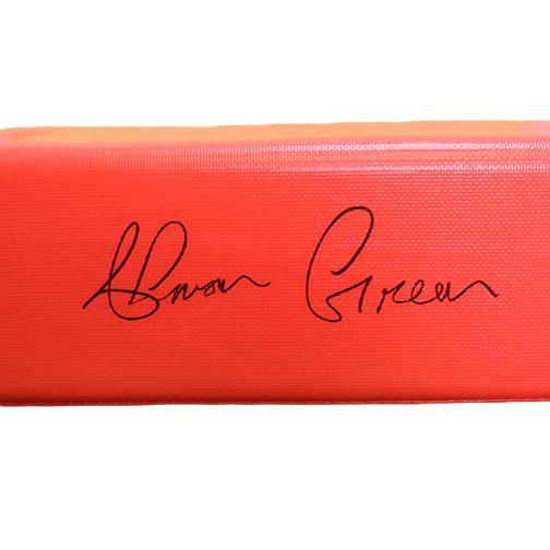 Ahman Green Autographed End Zone Pylon (JSA) - RSA
